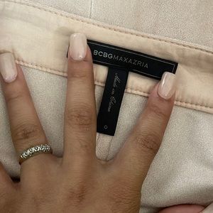 BCBGMAXAZRIA Faux Suede Skirt in Bare Pink 04